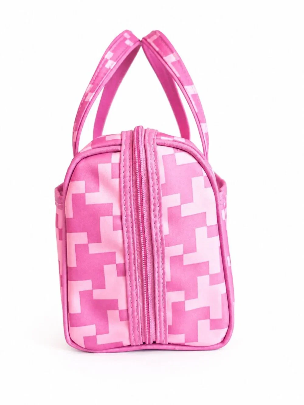 Sonia Kashuk Pink 4pc Cosmetic Travel Bag Set Y2K Geometric Organizer Barbiecore